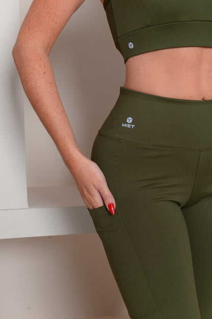 Calça Legging com Bolso-Militar
